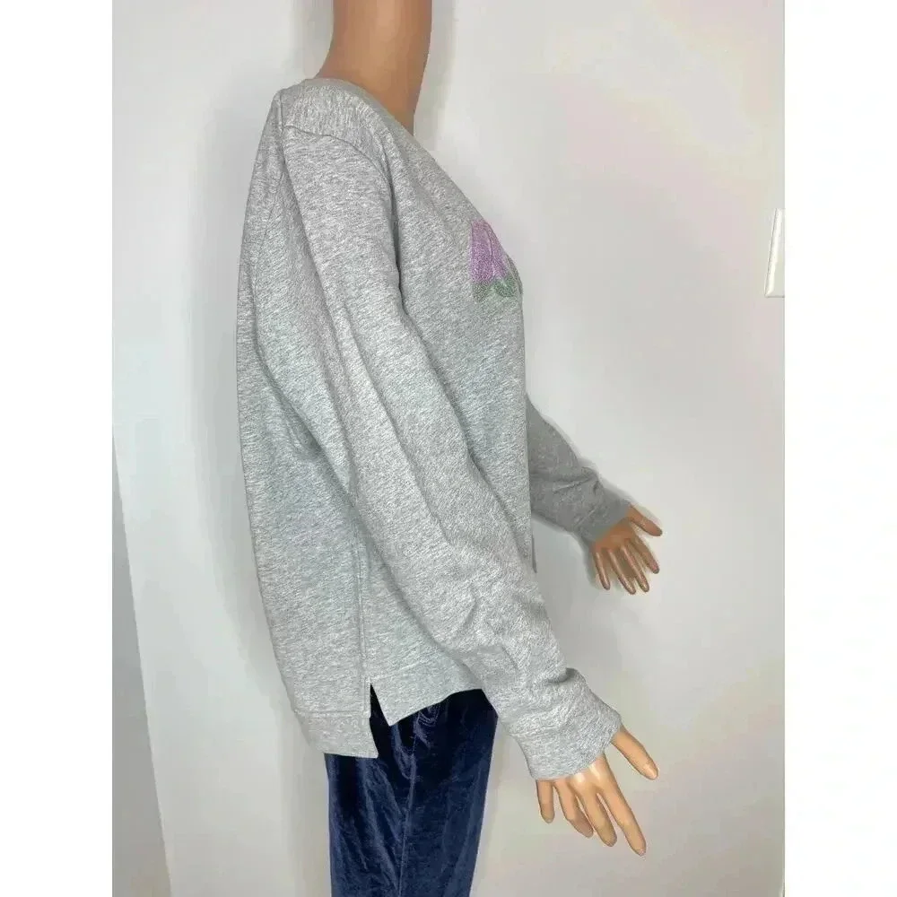 Barbour Poole Overlayer crewneck sweatshirt light gray size 10 NWT